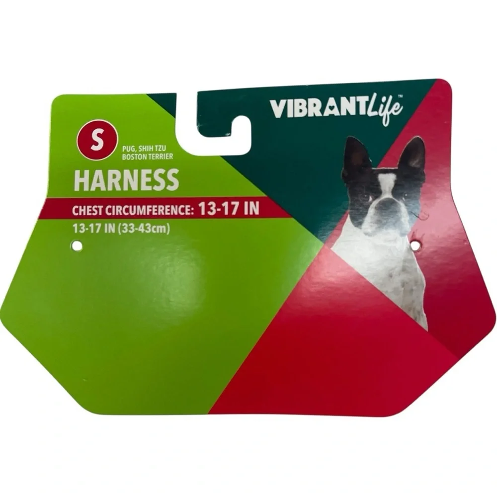 Vibrant Life XS/Small Dog Harness Blue Plaid